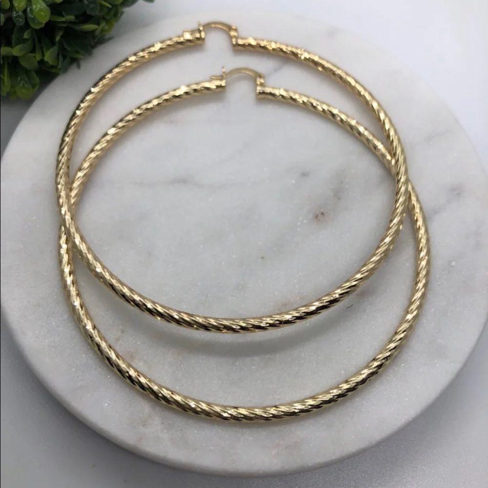 Gold filled hoop earrings